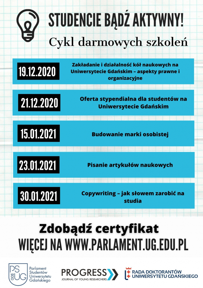 plakat Studencie bądź aktywny