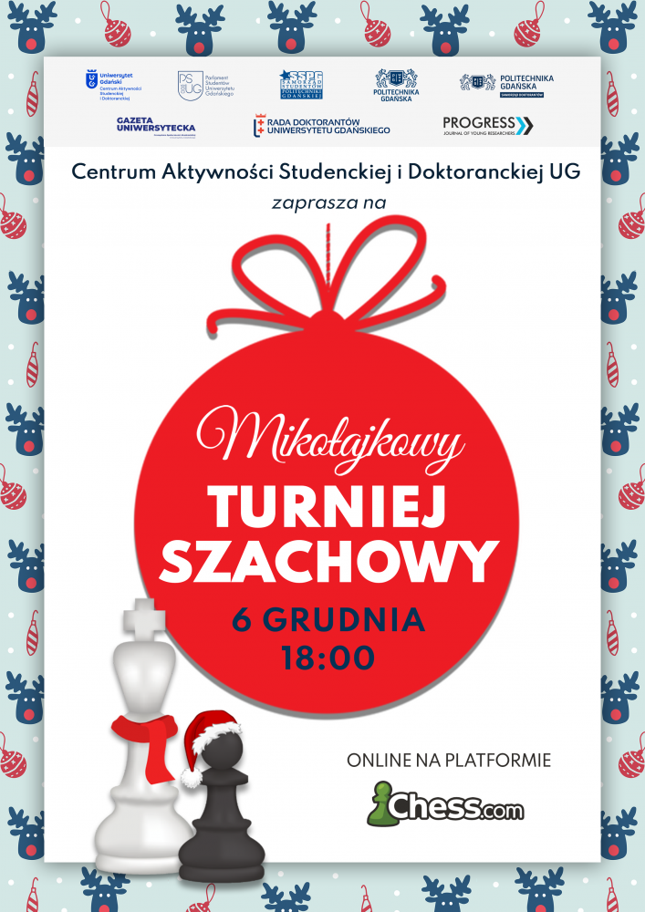 Mikołajkowy Turniej Szachowy UG plakat