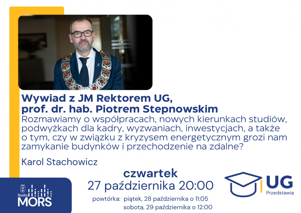 UG Przedstawia wywiad z JM Rektorem baner