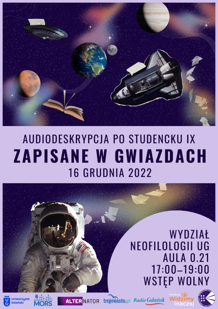Audiodeskrypcja po studencku plakat