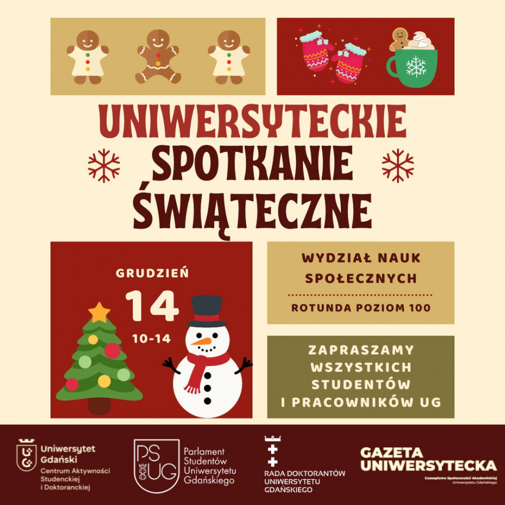 uniwersyteckie spotkanie świąteczne plakat
