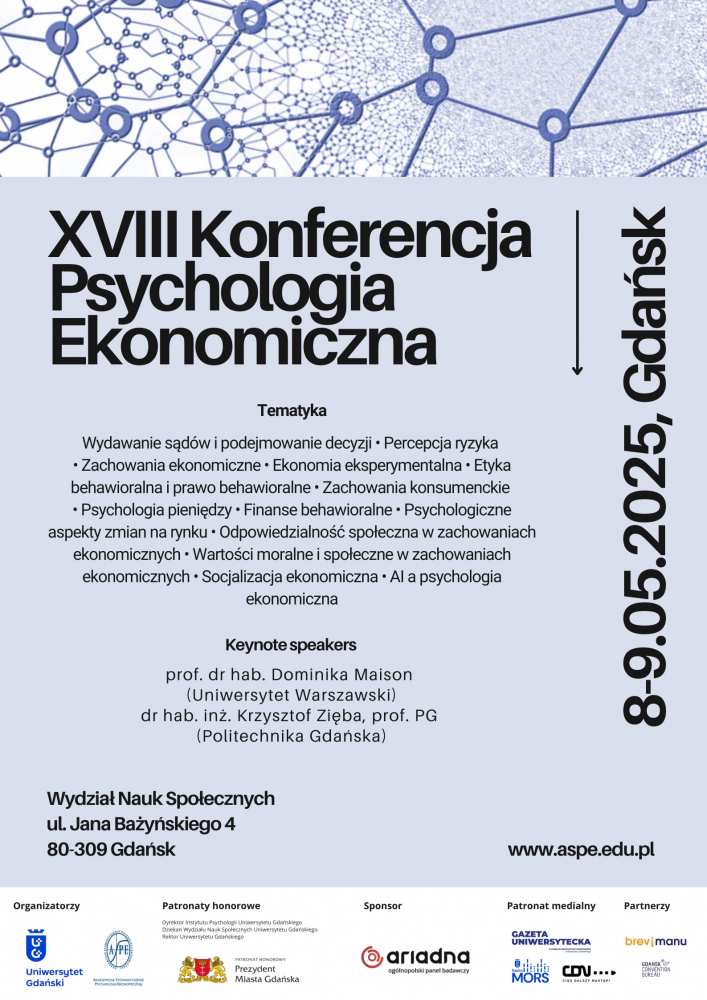 Konferencja Psychologia Ekonomiczna plakat