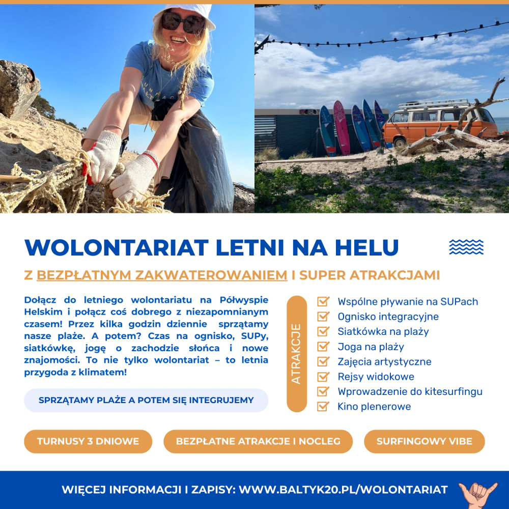 Wolontariat letni na Helu grafika