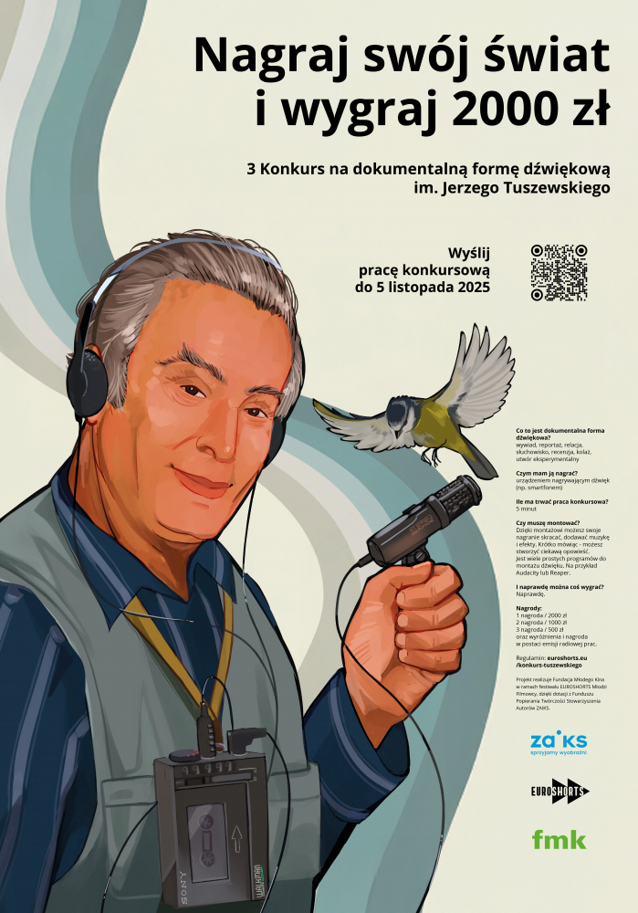 Konkurs na dokumentalną formę dźwiękową im. Jerzego Tuszewskiego plakat