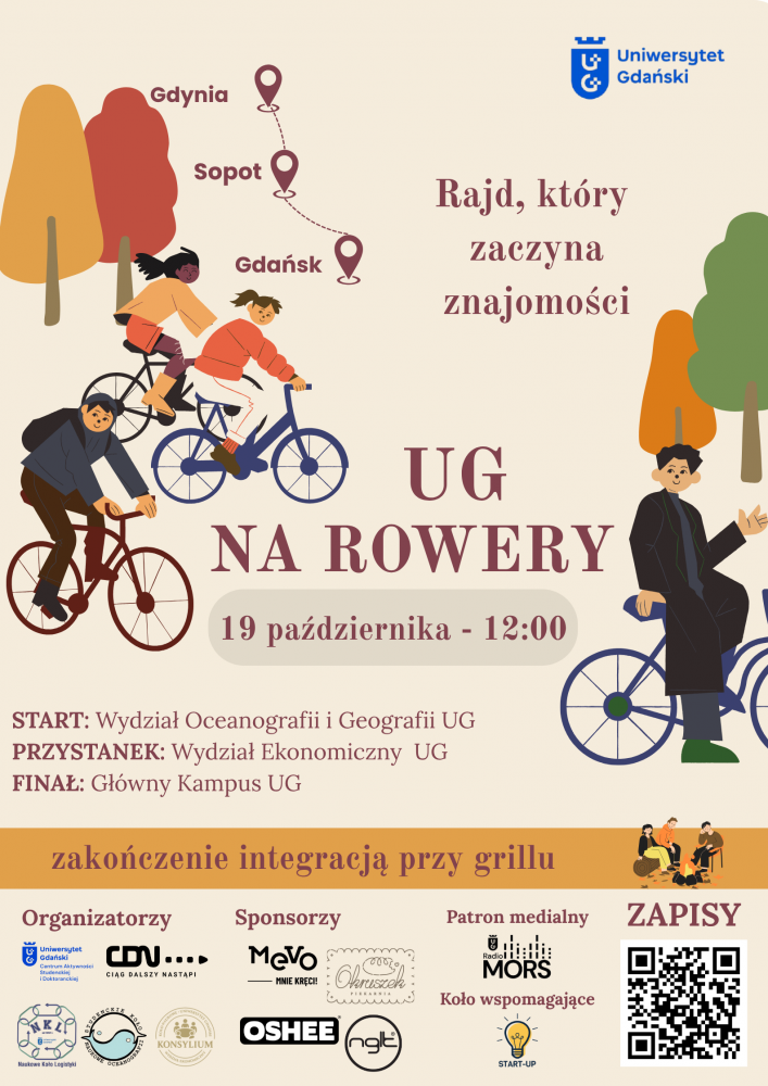 Rajd Rowerowy UG plakat
