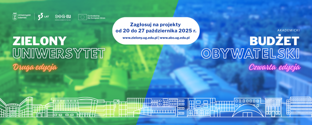 Baner promujący Budżet Obywatelski UG