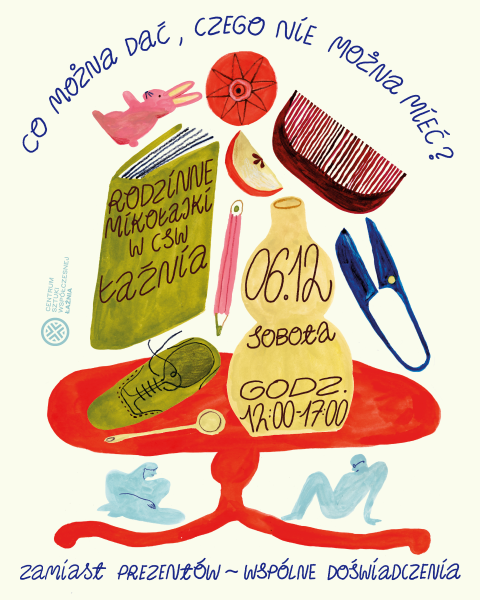 Baner reklamowy Rodzinne Mikołajki w CSW Łaźnia 2025