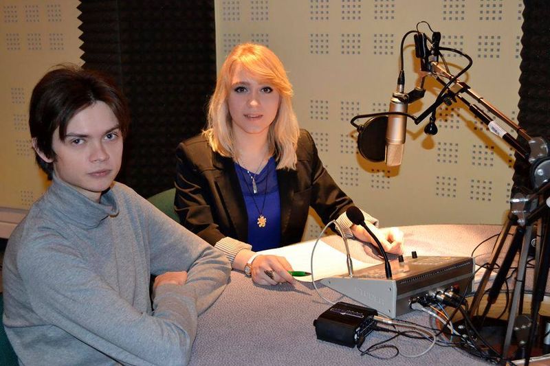 Adam Wojtaś i Sylwia Legutko w studiu Radia MORS