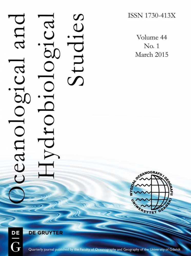 Okładka Oceanological and Hydrobiological Studies