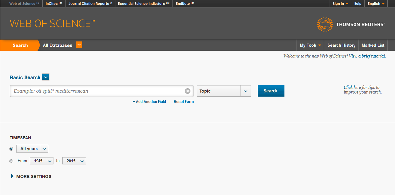 Strona Web of Science