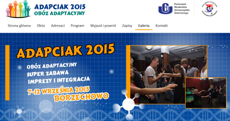 Fragment strony www Adapciaka