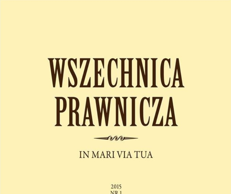 Okładka Wszechnicy Prawniczej