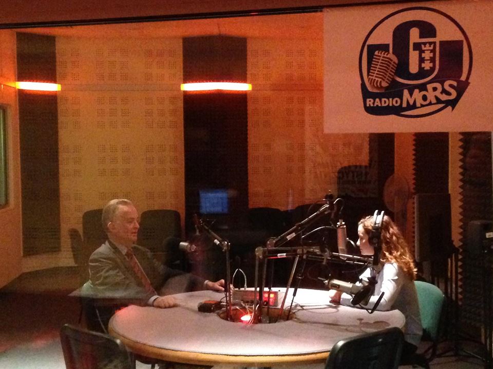 Prof. Bernard Lammek, rektor UG w studiu Radia MORS