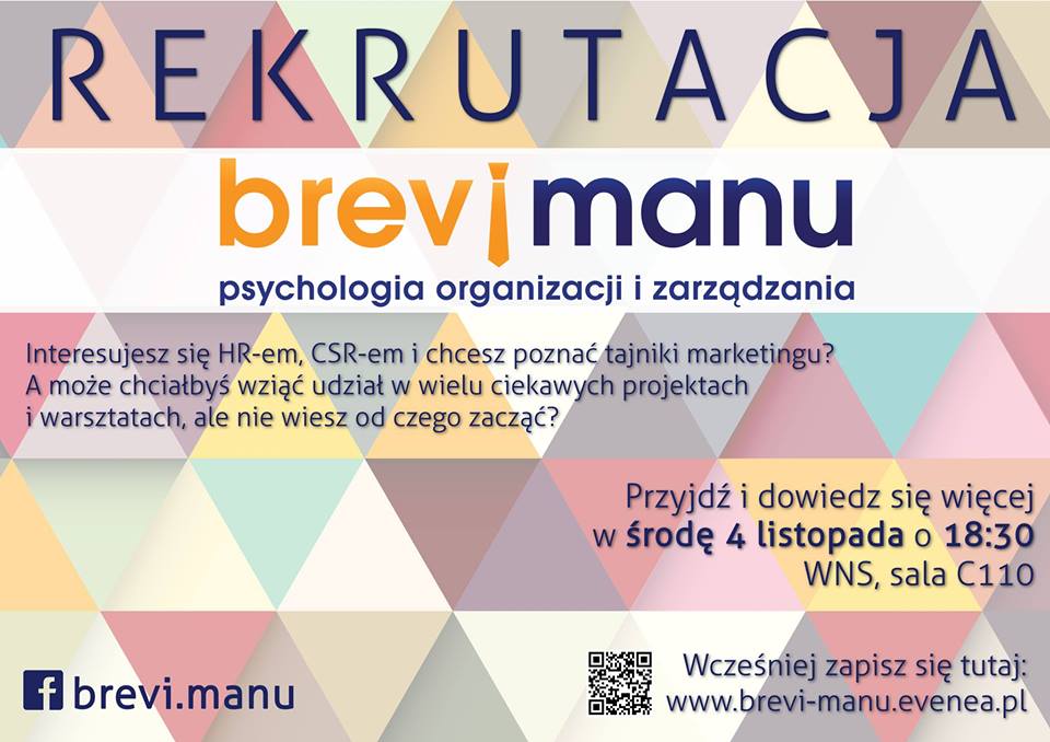 Baner rekrutacji do KN Brevi Manu