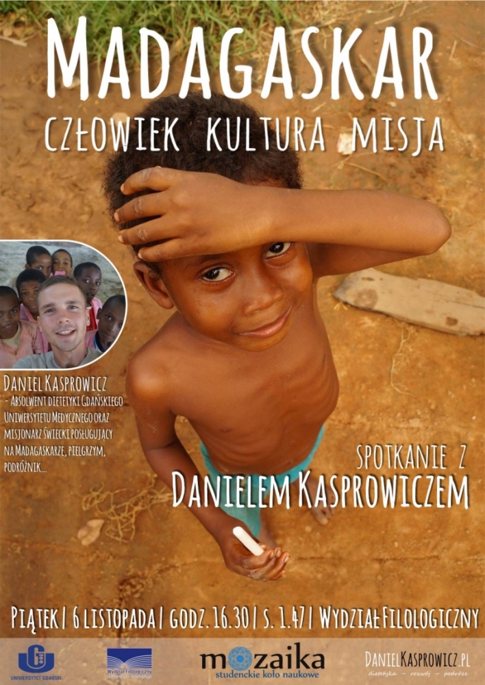 Plakat spotkania z Danielem Kasprowiczem