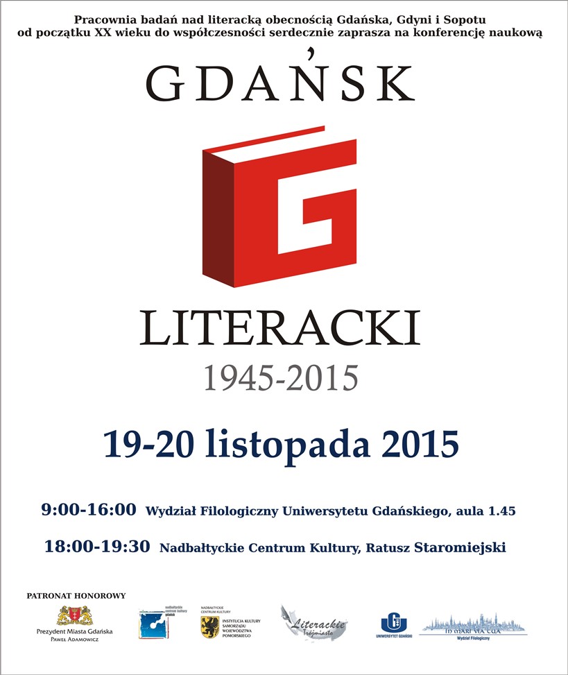 Plakat konferencji Gdańsk Literacki 1949-2015