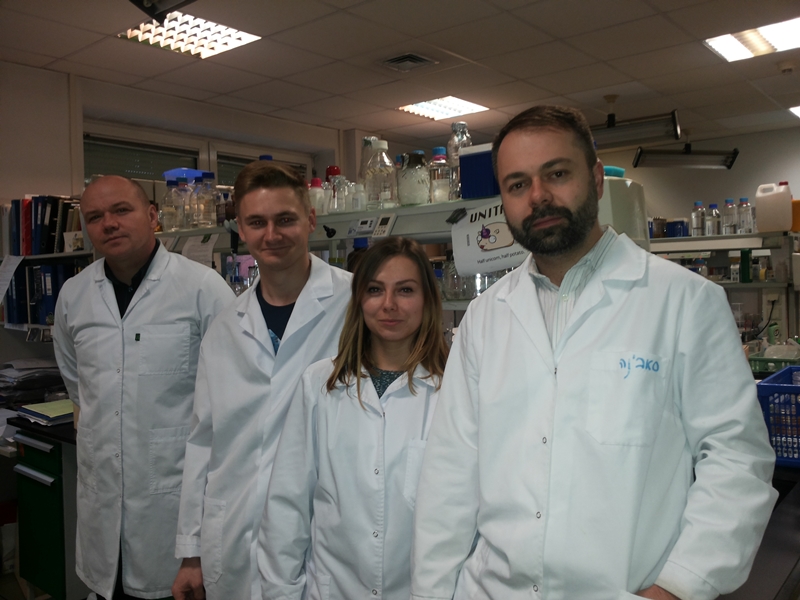 Od lewej: dr inż. Wojciech Śledź, mgr inż. Tomasz Pawlikowski, mgr Sabina Żołędowska, mgr inż. Filip Paprocki