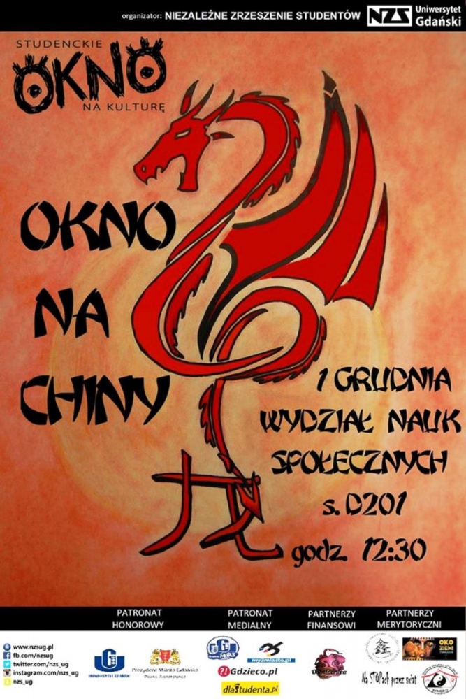 Plakat OKNO na Chiny