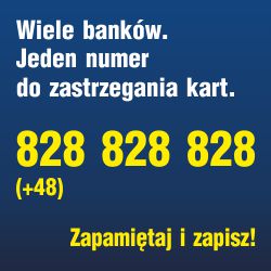 Numer 828 828 828 do zastrzeżenia karty