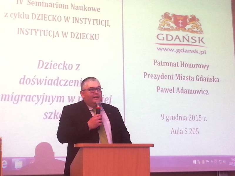 Piotr Kowalczuk podczas seminarium na UG Fot. Maciej Goniszewski