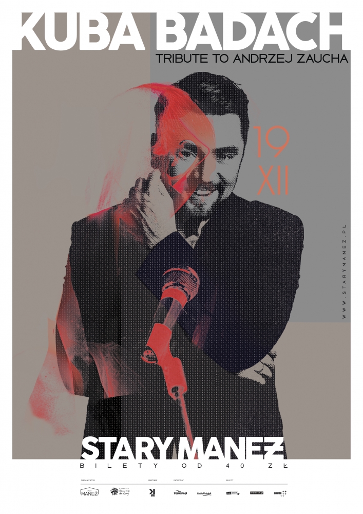 Plakat koncertu Kuby Badacha