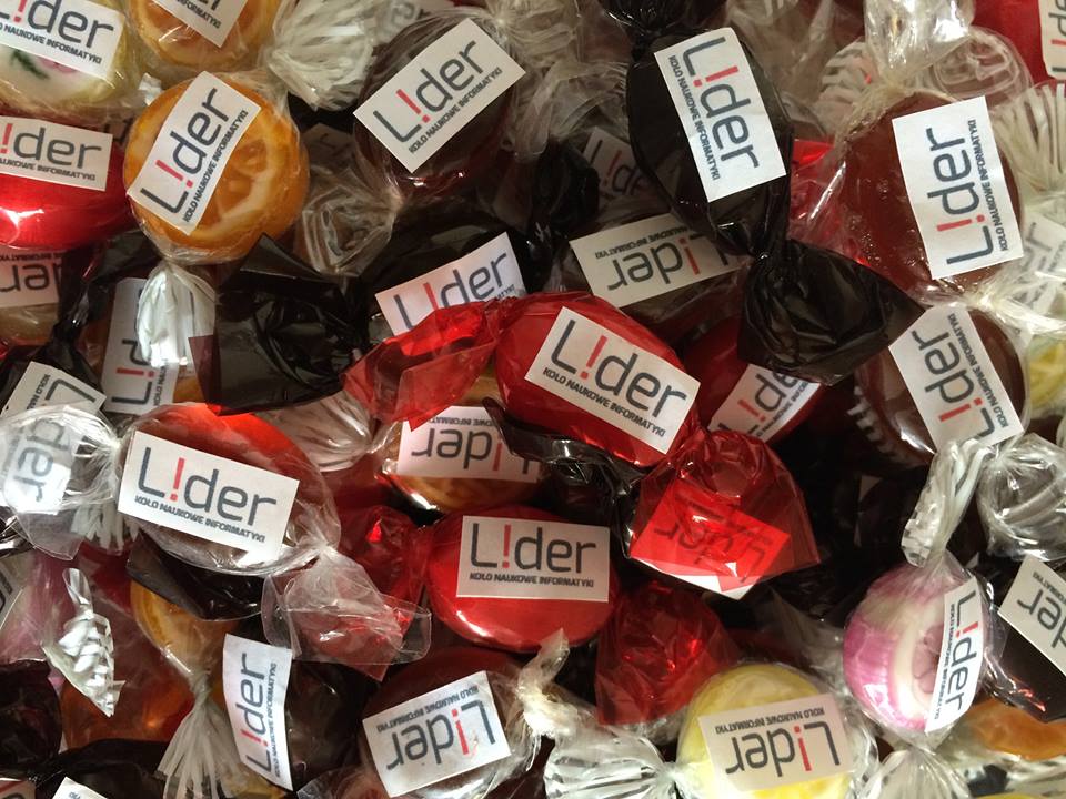 Cukierki z logiem KNI Lider