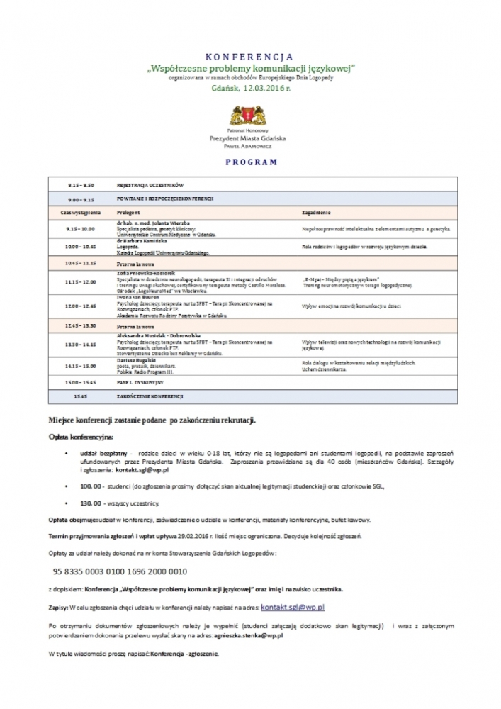 Program konferencji
