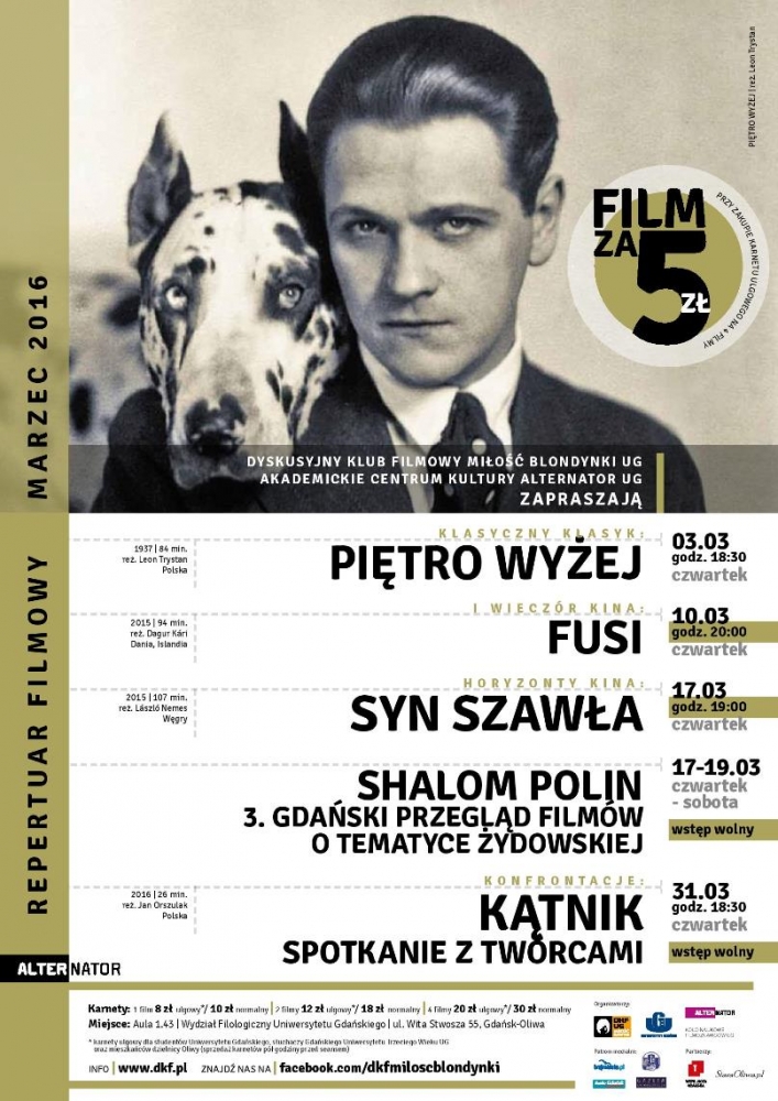 Plakat z&nbsp;repertuarem DKF Miłość Blondynki