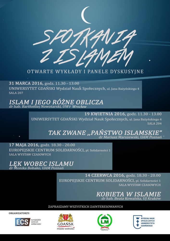 Plakat wykładów Spotkanie z&nbsp;Islamem
