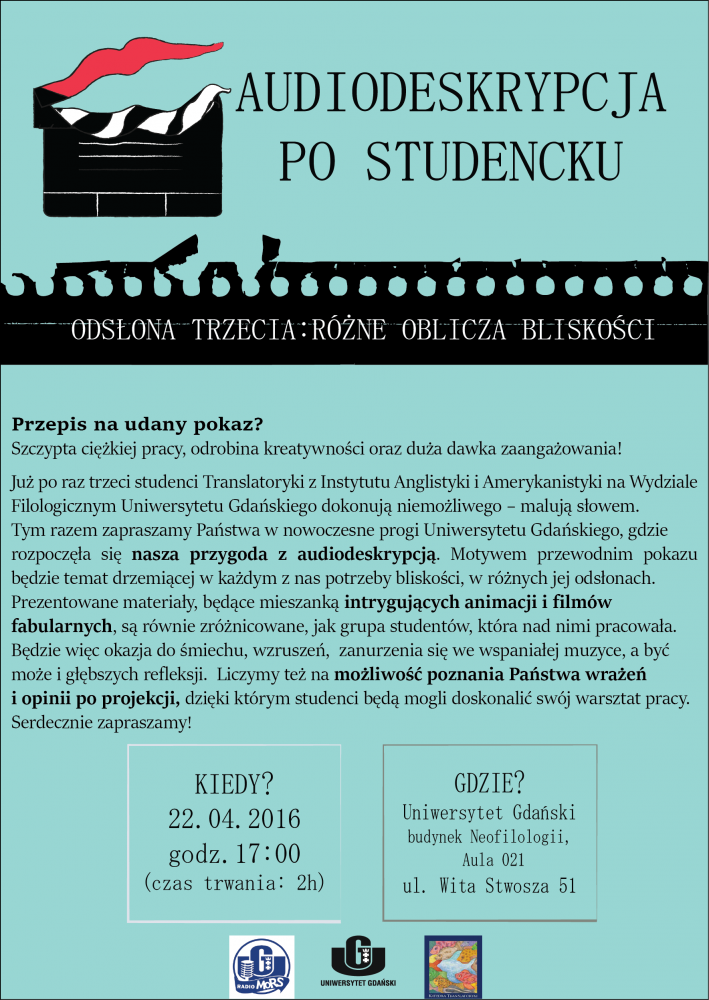 Informacja o&nbsp;Audiodeskrypcji po studencku