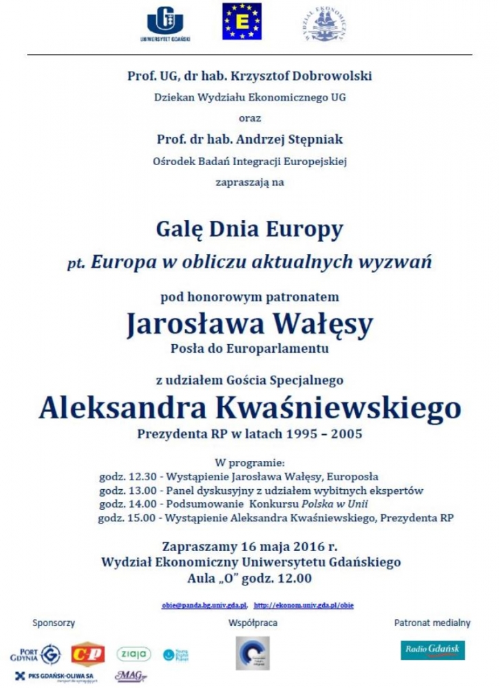 Informacja o&nbsp;Gali Dnia Europy