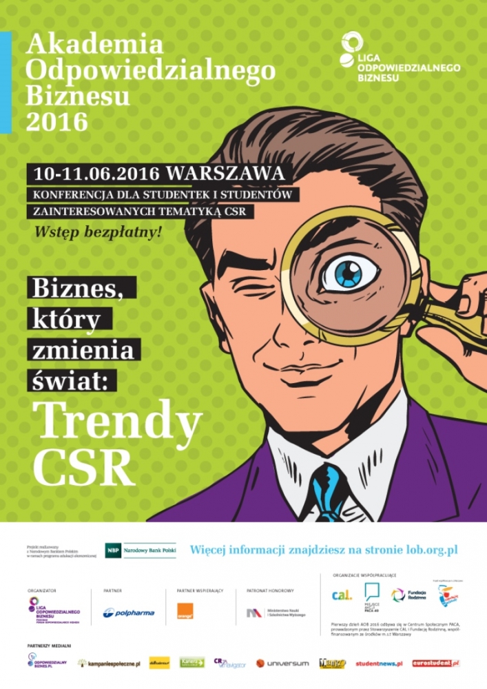 Plakat konferencji Trendy CSR