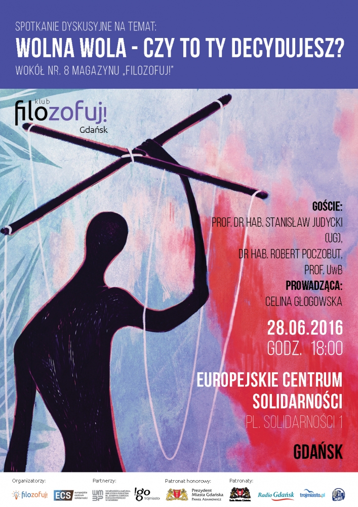 Plakat spotkania poświęconego wolnej woli