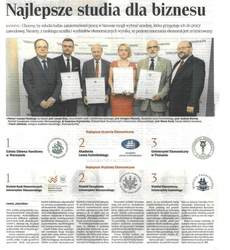 Artykuł w&nbsp;Rzeczpospolitej