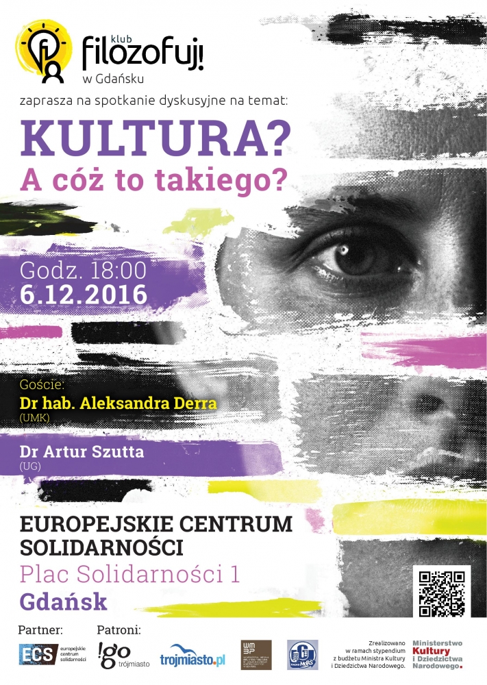 Plakat spotkania Kultura? A cóż to takiego?
