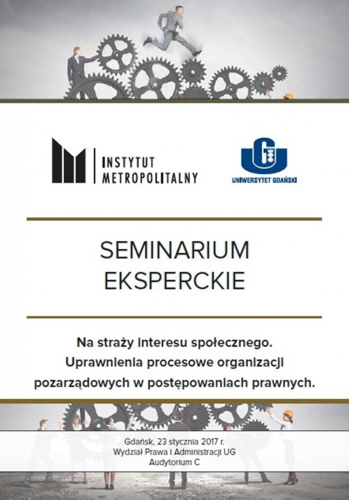 Baner seminarium o&nbsp;uprawnieniach procesowych organizacji pozarządowych