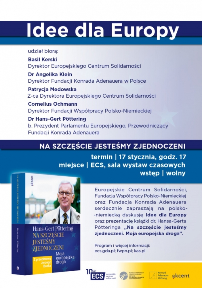 Plakat spotkania z Hansem-Gertem Pötteringiem