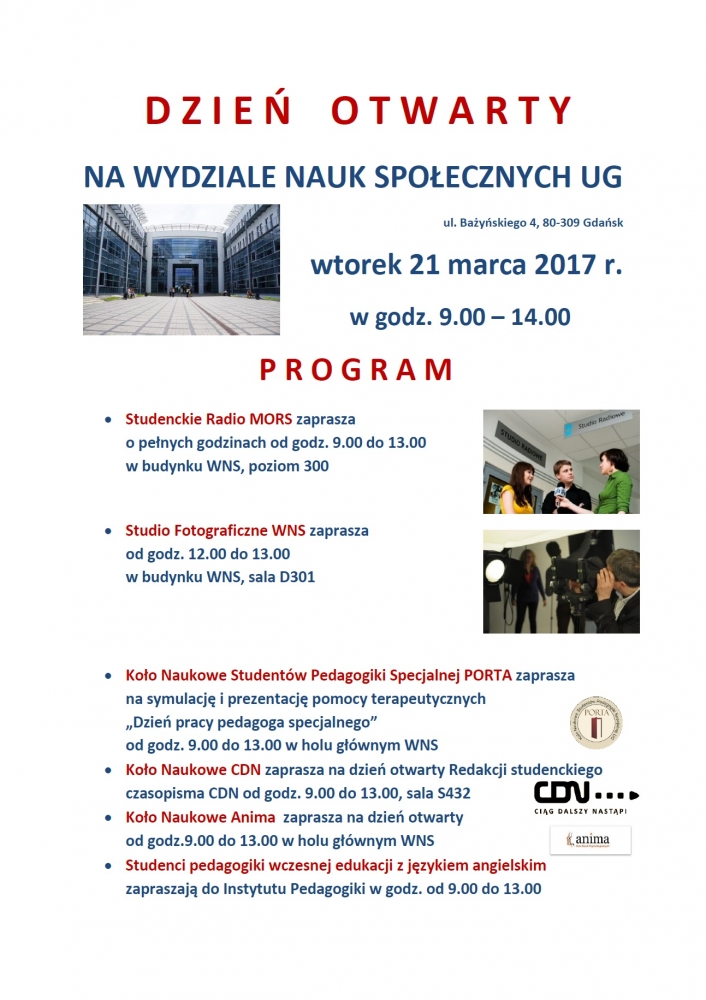 Informacja o&nbsp;dniu otwartym na&nbsp;WNS UG