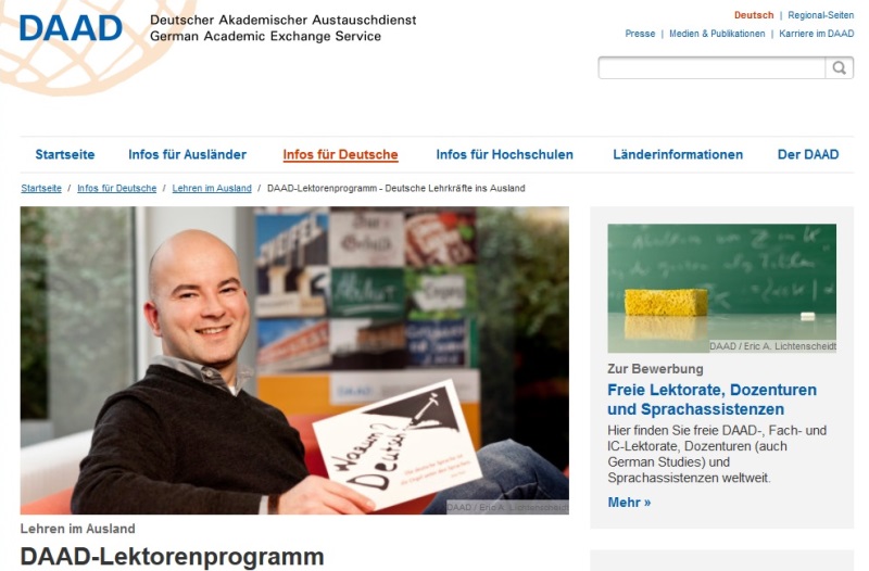 Fragment strony www DAAD