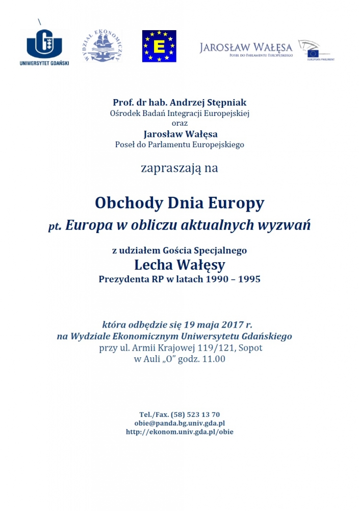 Informacja o&nbsp;obchodach Dnia Europy na&nbsp;UG