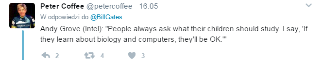 twett dotyczący Andyego Grove’a