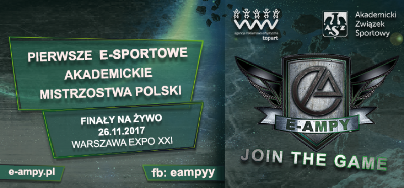 Baner pierwszych e-sportowych AMP