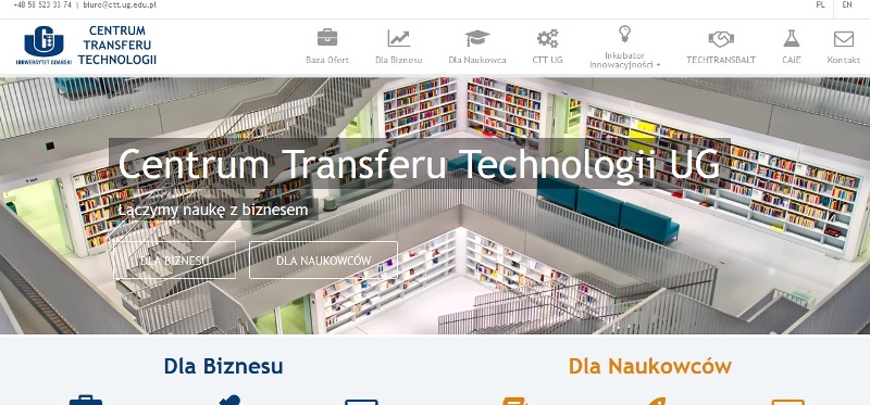 Fragment strony www CTT