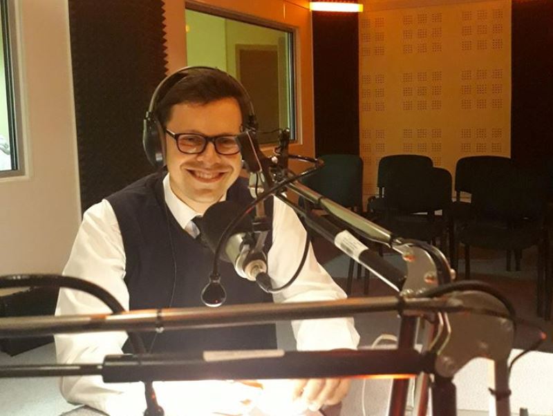 Jakub Szlachetko w studiu Radia UG MORS