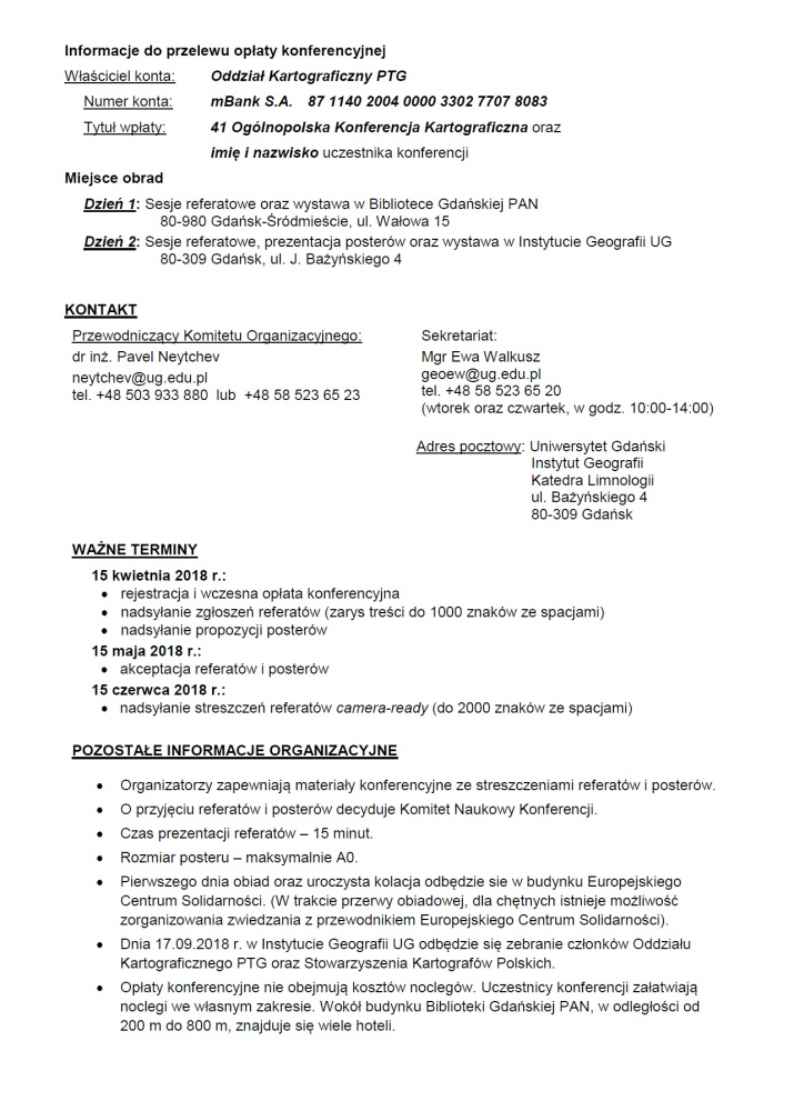 Informacja o&nbsp;konferencji