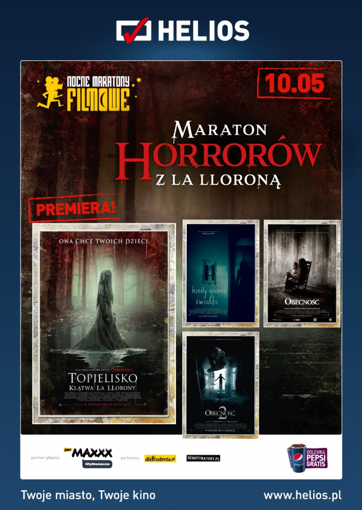 Plakat maratonu horrorów