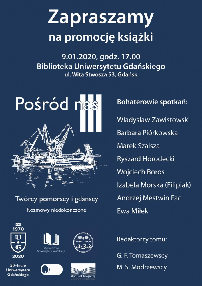 Plakat spotkania promocyjnego książki Pośród nas III