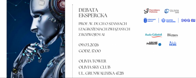 Wykład prof. Włodzisława Ducha „Szanse i zagrożenia wynikające z wykorzystywania sztucznej inteligencji"