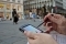 GPS on PDA using GPS on hand held PDA Fot. Freeimages